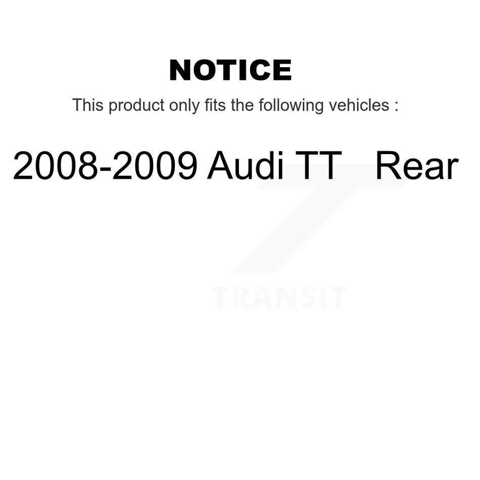 Rear Disc Brake Caliper Assembly Left Right Side (Driver Passenger) Kit For 2008-2009 Audi TT KBC-100334