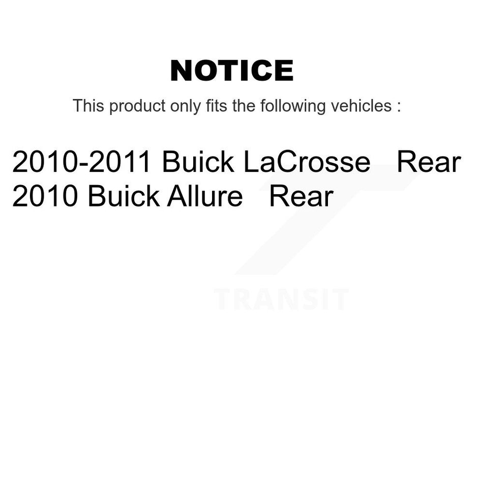 Rear Disc Brake Caliper Assembly Left Right Side (Driver Passenger) Kit For Buick LaCrosse Allure KBC-100337