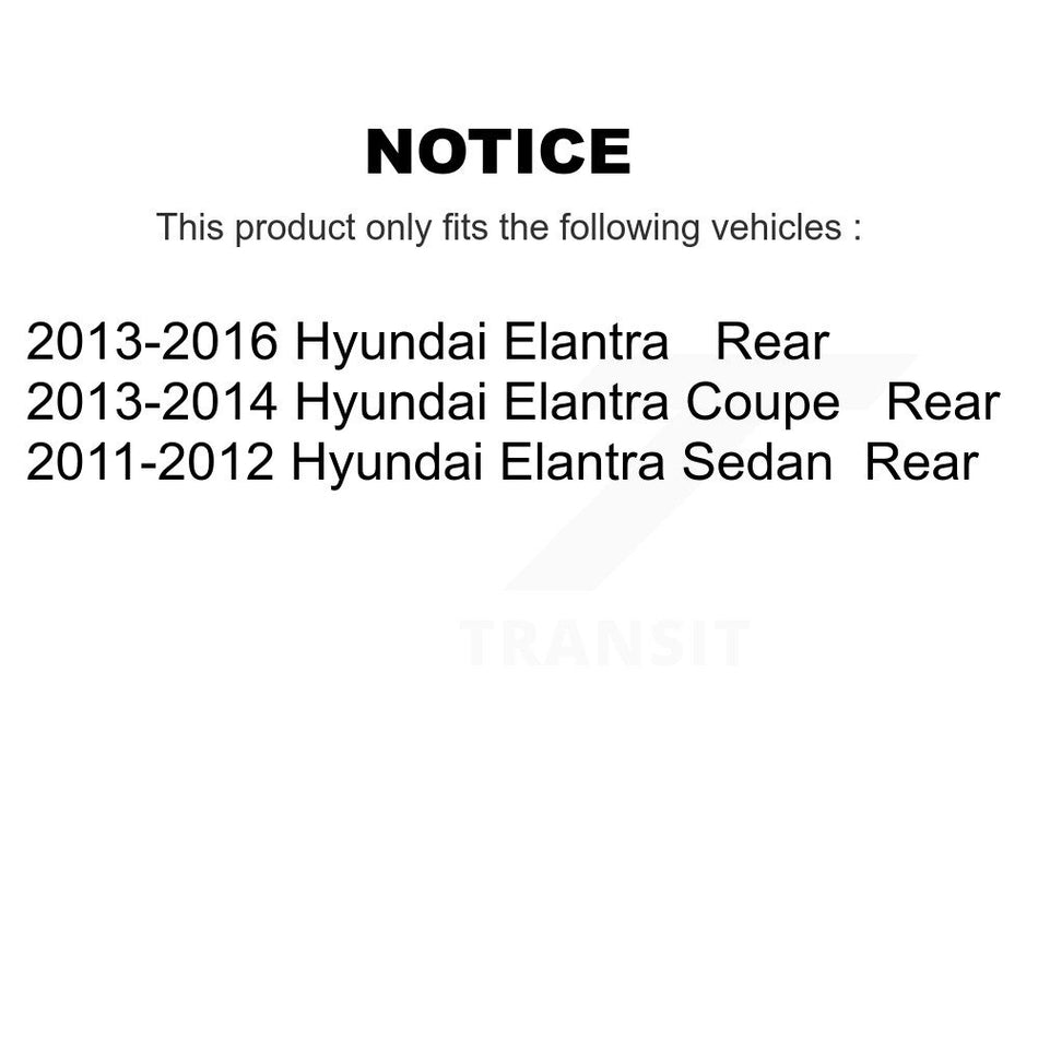 Rear Disc Brake Caliper Assembly Left Right Side (Driver Passenger) Kit For Hyundai Elantra Coupe KBC-100345