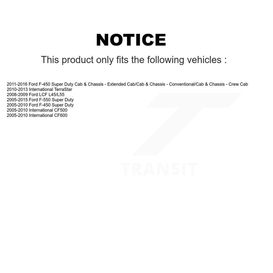 Rear Disc Brake Caliper Kit For Ford F-450 Super Duty F-550 International LCF CF500 CF600 KBC-100366