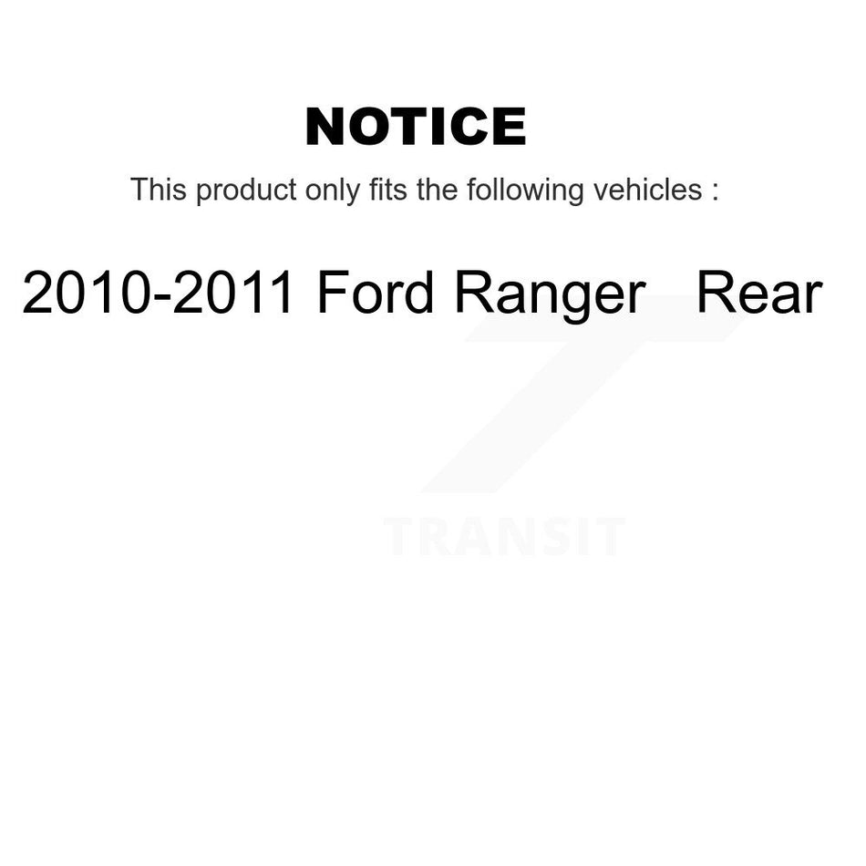 Rear Disc Brake Caliper Assembly Left Right Side (Driver Passenger) Kit For 2010-2011 Ford Ranger KBC-100387