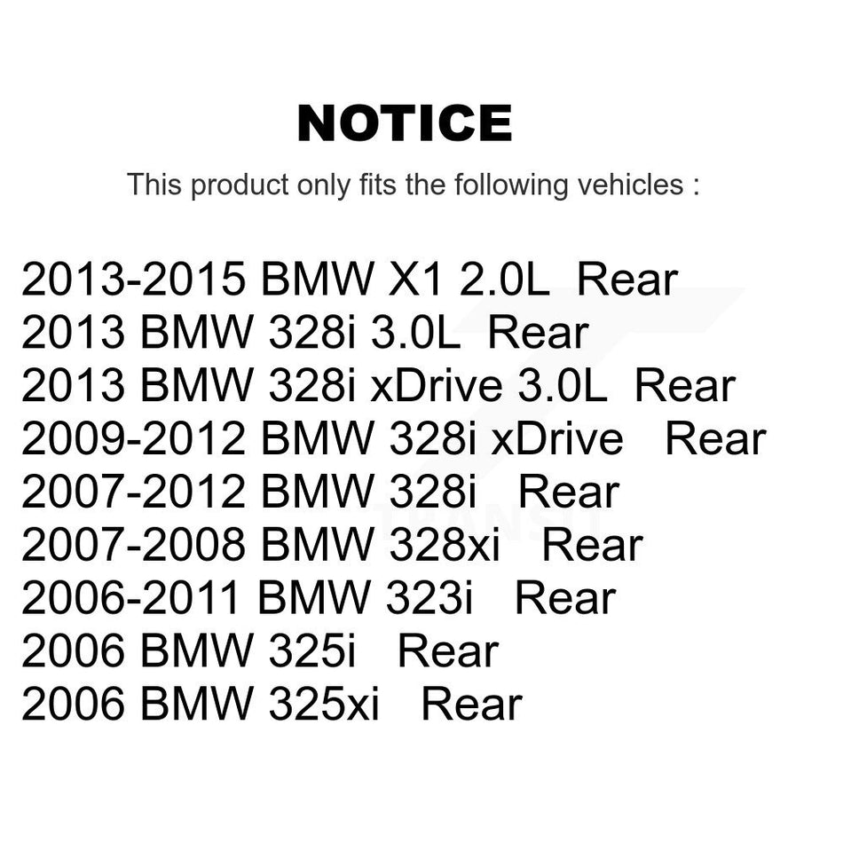 Rear Disc Brake Caliper Assembly Left Right Side (Driver Passenger) Kit For BMW 328i xDrive X1 325i 328xi 325xi 323i KBC-100393