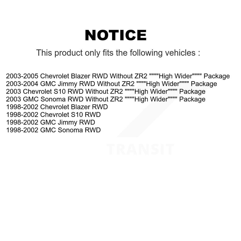 Rear Disc Brake Caliper Left Right Side Kit For Chevrolet GMC Blazer S10 Sonoma Jimmy RWD KBC-100402