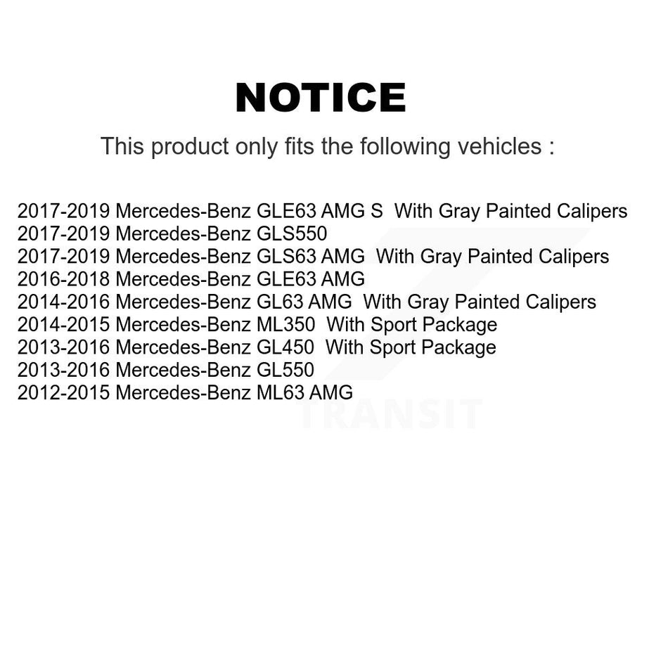 Rear Disc Brake Caliper Assembly Left Right Side (Driver Passenger) Kit For Mercedes-Benz ML350 GL450 GL550 GLS550 GLE63 AMG S GLS63 GL63 ML63 KBC-100413