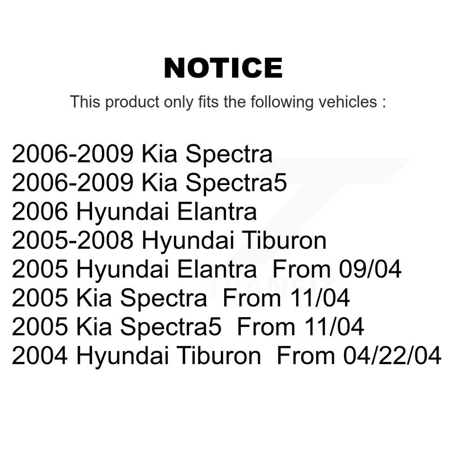 Rear Disc Brake Caliper Assembly Left Right Side (Driver Passenger) Kit For Kia Hyundai Spectra Elantra Tiburon Spectra5 KBC-100415