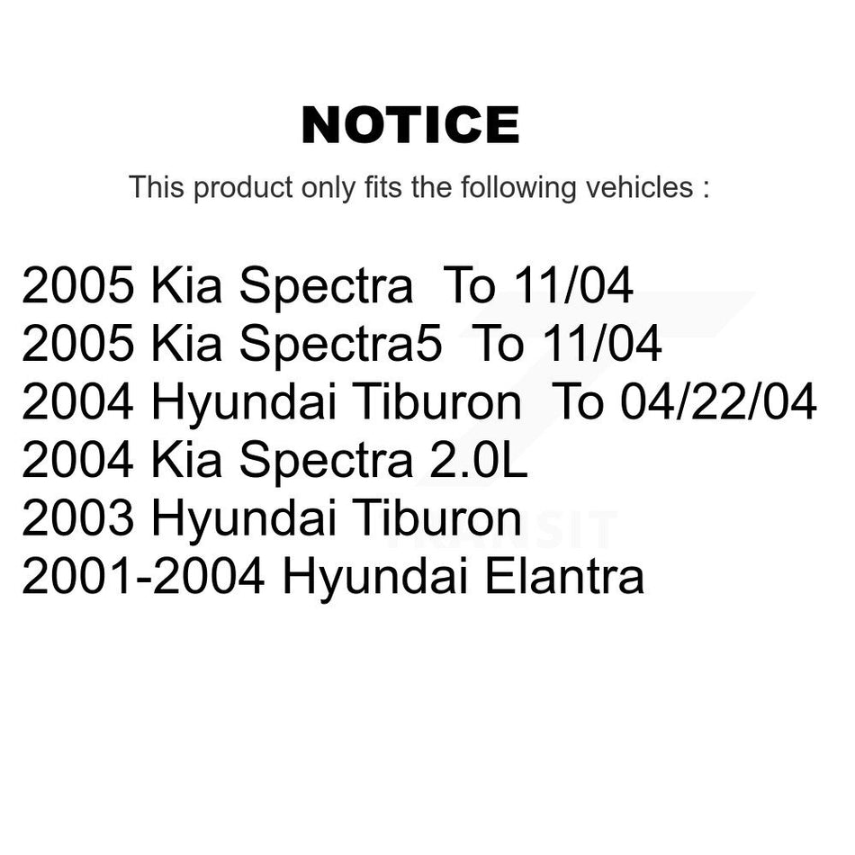 Rear Disc Brake Caliper Assembly Left Right Side (Driver Passenger) Kit For Hyundai Elantra Kia Spectra Tiburon Spectra5 KBC-100416