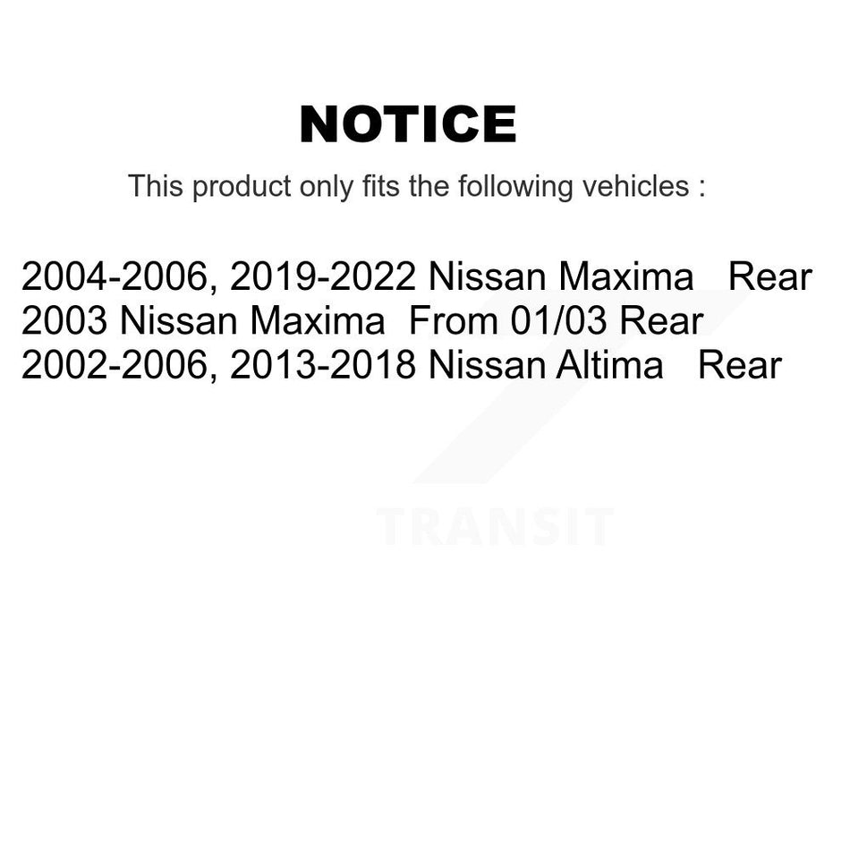 Rear Disc Brake Caliper Assembly Left Right Side (Driver Passenger) Kit For Nissan Altima Maxima KBC-100417