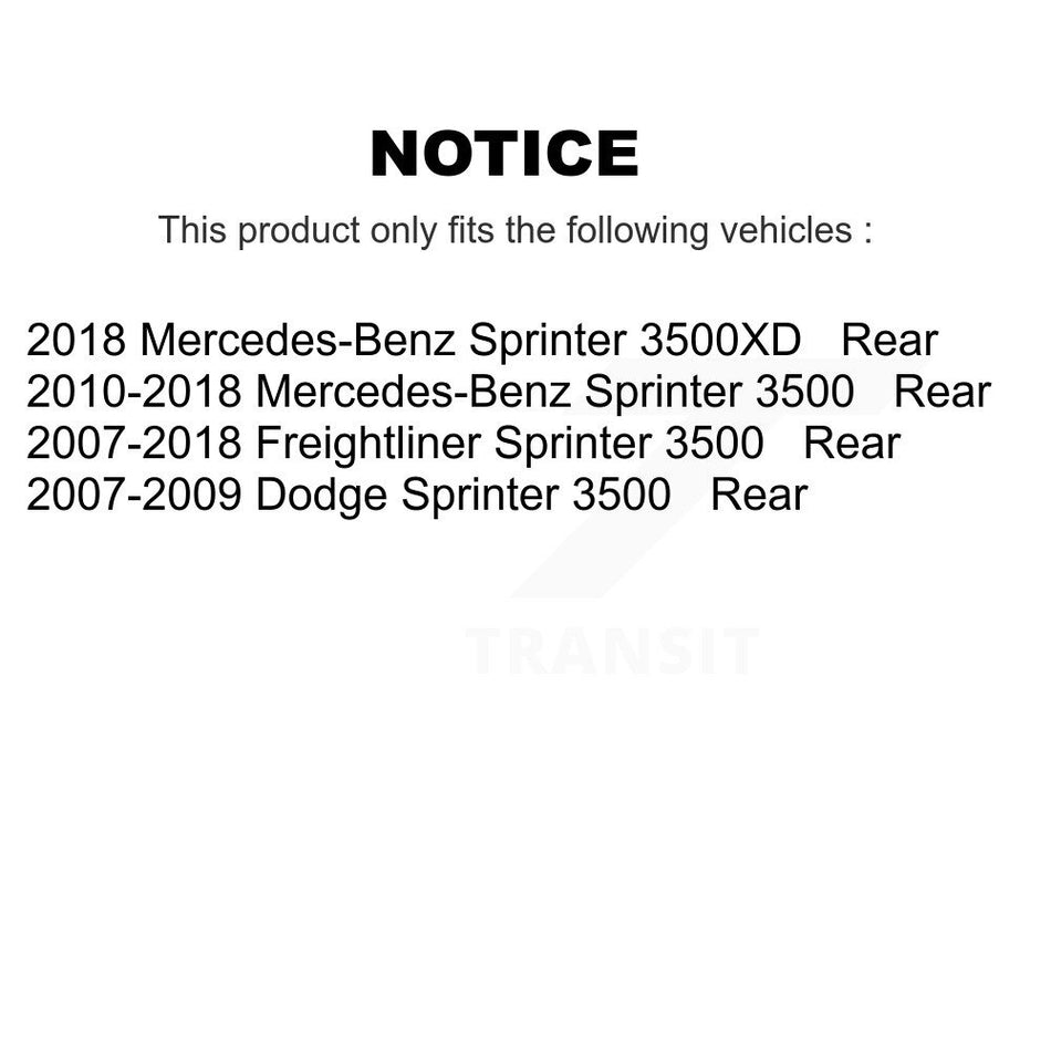 Rear Disc Brake Caliper Assembly Left Right Side (Driver Passenger) Kit For Sprinter 3500 Mercedes-Benz Freightliner Dodge 3500XD KBC-100422