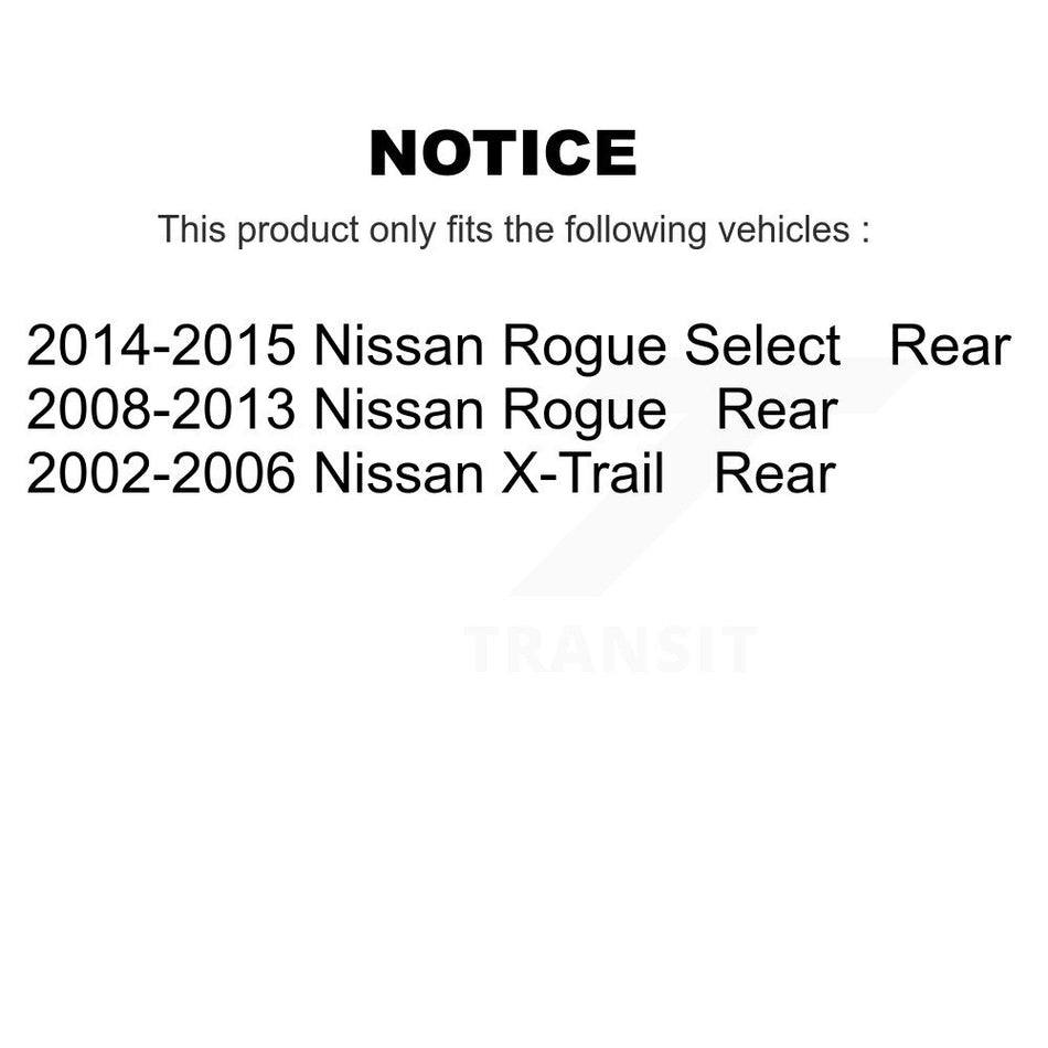 Rear Disc Brake Caliper Assembly Left Right Side (Driver Passenger) Kit For Nissan Rogue Select X-Trail KBC-100425