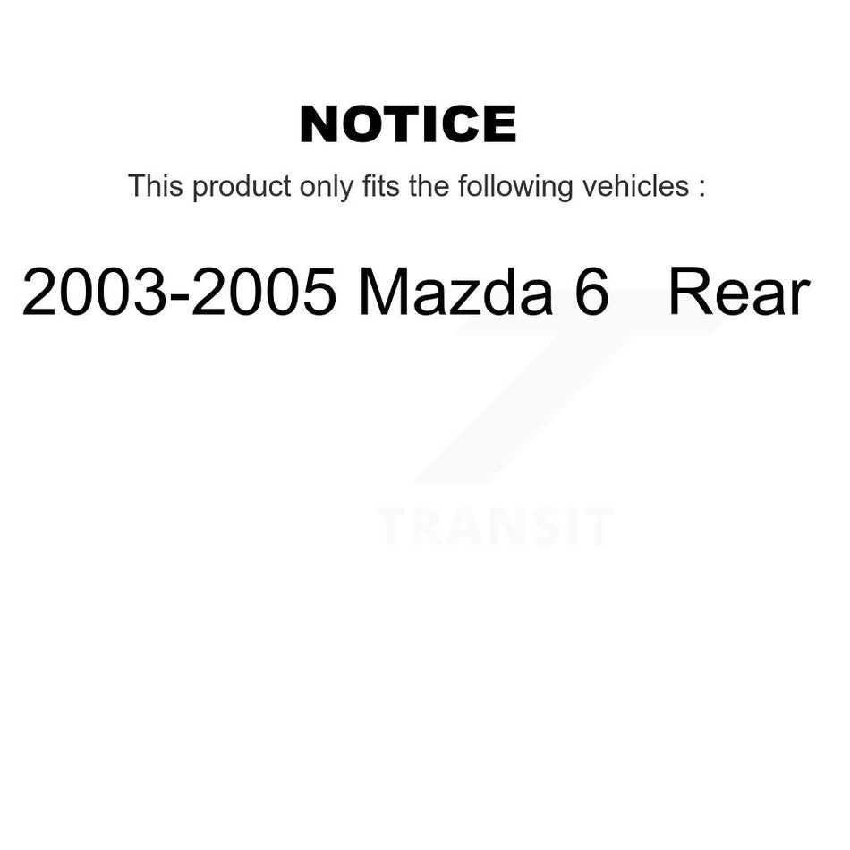 Rear Disc Brake Caliper Assembly Left Right Side (Driver Passenger) Kit For 2003-2005 Mazda 6 KBC-100446