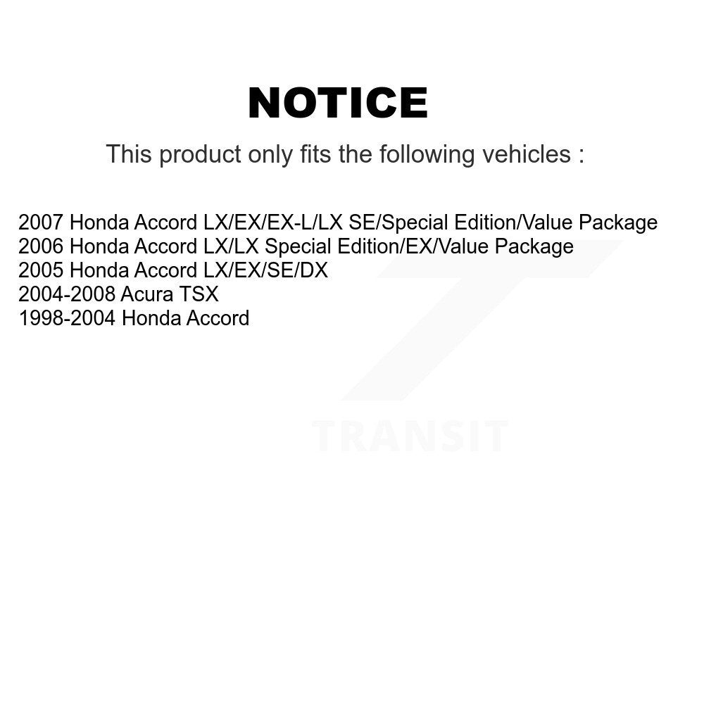 Rear Disc Brake Caliper Left Right Side (Driver Passenger) Kit For Honda Accord Acura TSX KBC-100452