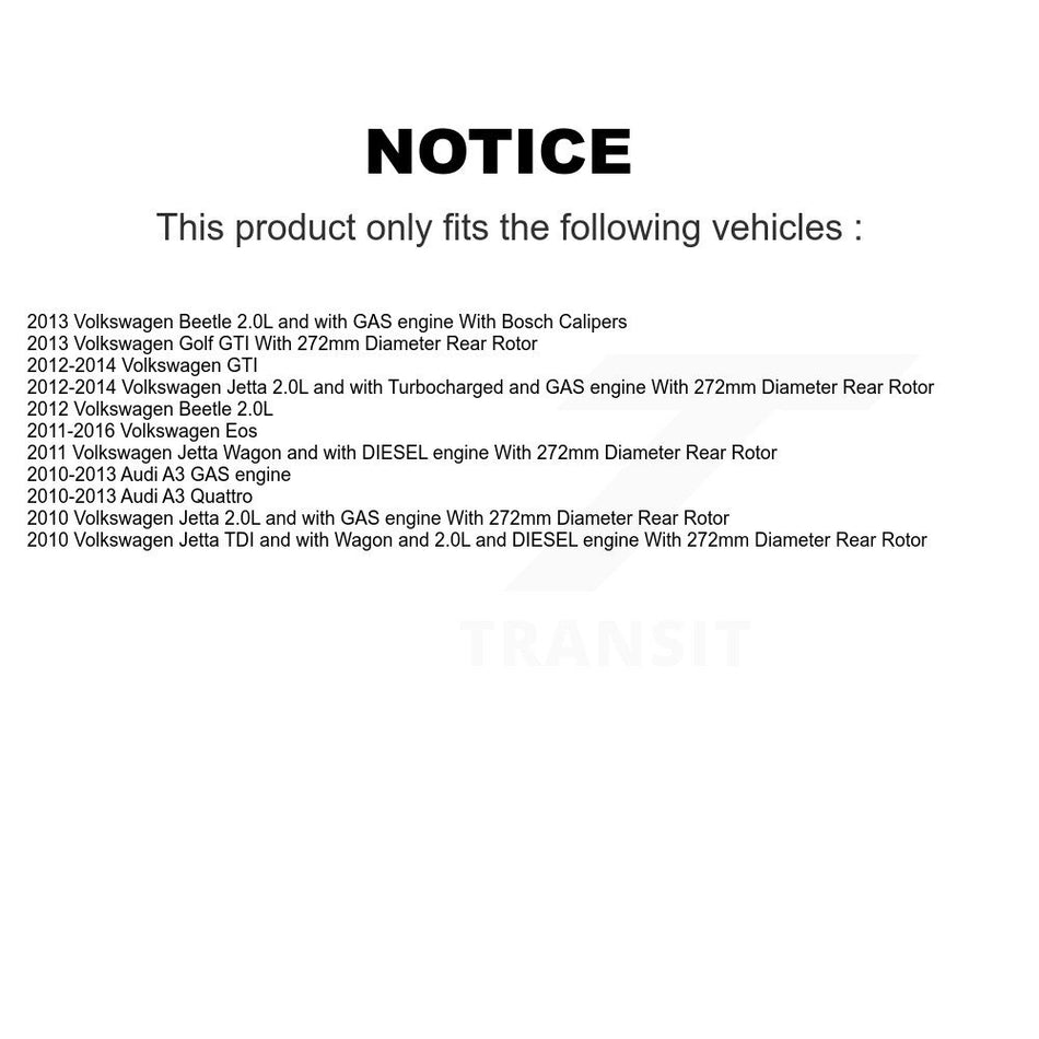 Front Rear Disc Brake Caliper Assembly Left Right Side (Driver Passenger) Kit For Volkswagen Jetta Beetle GTI Eos Audi A3 Golf Quattro KBC-100454