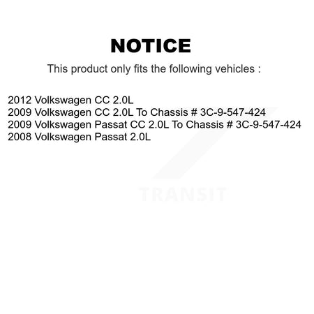 Front Rear Brake Caliper Left Right (Driver Passenger) Kit For Volkswagen CC Passat 2.0L KBC-100455