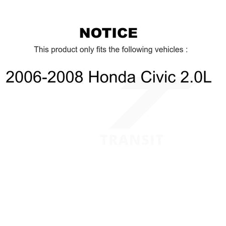 Front Rear Brake Caliper Left Right (Driver Passenger) Kit For 2006-2008 Honda Civic 2.0L KBC-100468