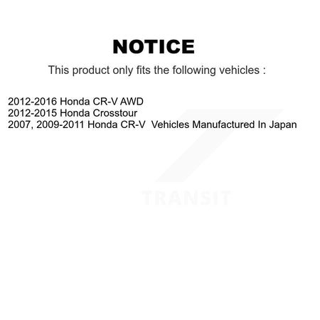 Front Rear Brake Caliper Left Right Side (Driver Passenger) Kit For Honda CR-V Crosstour KBC-100511