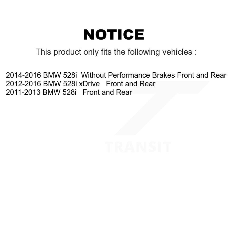 Front Rear Disc Brake Caliper Assembly Left Right Side (Driver Passenger) Kit For BMW 528i xDrive KBC-100563