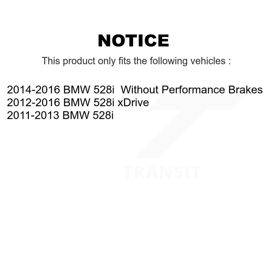 Front Rear Disc Brake Caliper Assembly Left Right Side (Driver Passenger) Kit For BMW 528i xDrive KBC-100563
