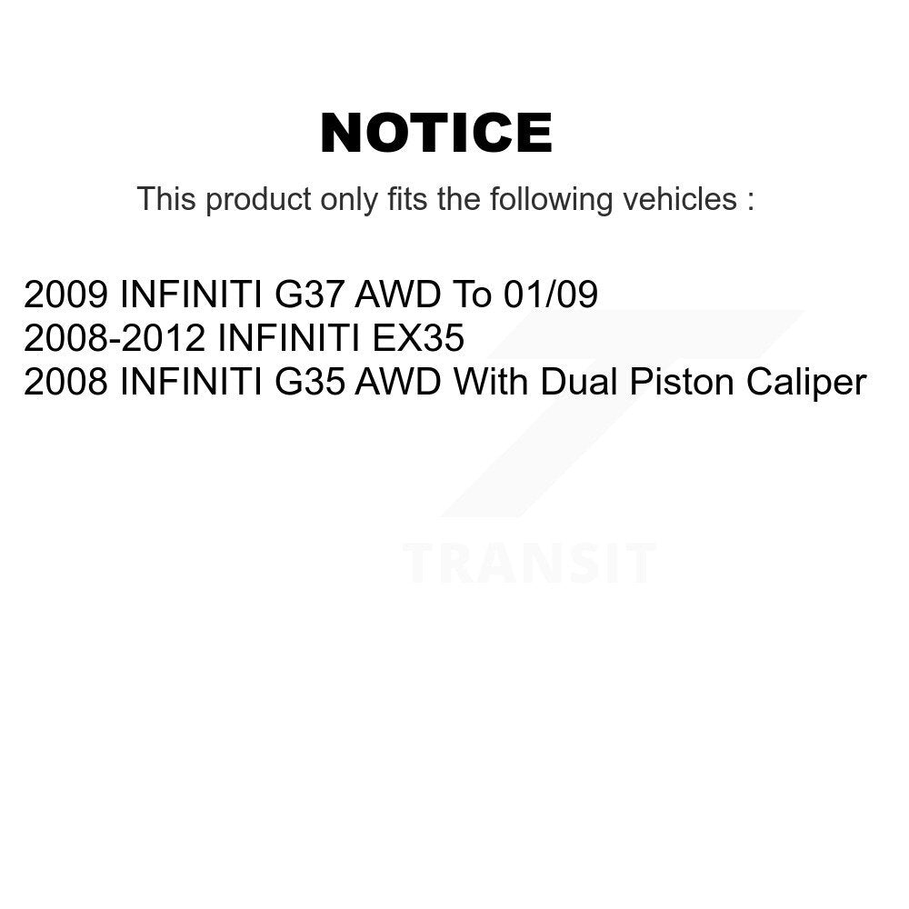 Front Rear Brake Caliper Left Right Side (Driver Passenger) Kit For INFINITI EX35 G37 G35 KBC-100588