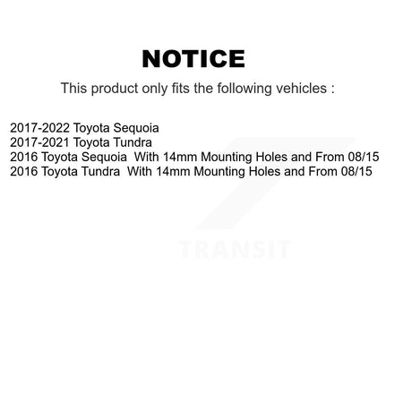 Front Rear Brake Caliper Left Right Side (Driver Passenger) Kit For Toyota Tundra Sequoia KBC-100768