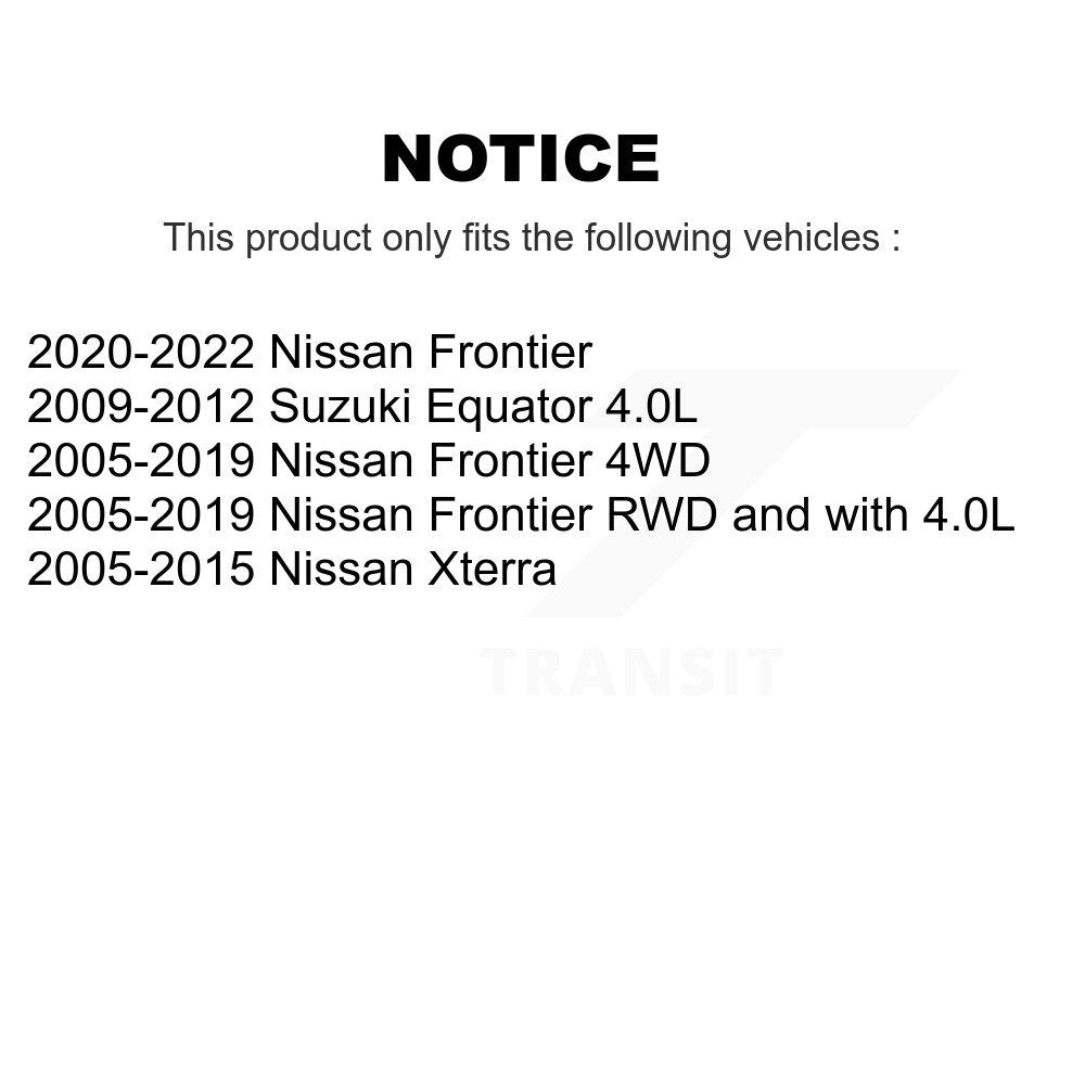 Front Rear Brake Caliper Left Right Side Kit For Nissan Frontier Xterra Suzuki Equator KBC-100771