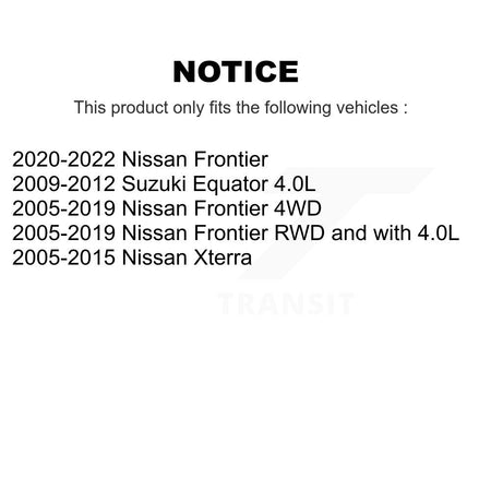 Front Rear Brake Caliper Left Right Side Kit For Nissan Frontier Xterra Suzuki Equator KBC-100771