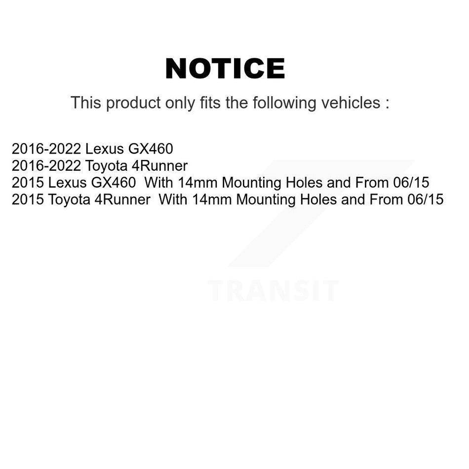 Front Rear Brake Caliper Left Right (Driver Passenger) Kit For Toyota 4Runner Lexus GX460 KBC-100774