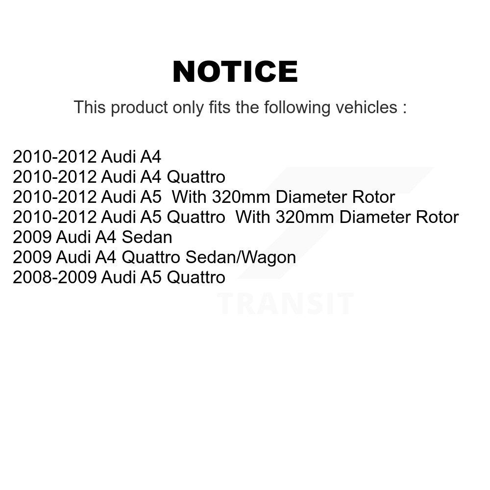 Front Rear Brake Caliper Left Right Side (Driver Passenger) Kit For Audi A4 Quattro A5 KBC-100776