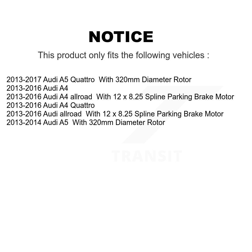 Front Rear Brake Caliper Left Right (Driver Passenger) Kit For Audi A4 Quattro A5 allroad KBC-100777