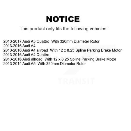 Front Rear Brake Caliper Left Right (Driver Passenger) Kit For Audi A4 Quattro A5 allroad KBC-100777