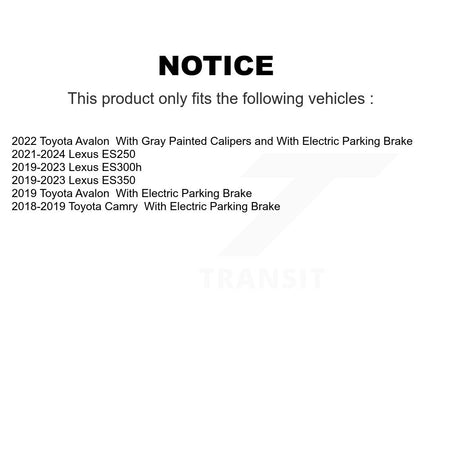 Front Rear Brake Caliper Left Right Kit For Toyota Camry Lexus ES350 ES300h ES250 Avalon KBC-100783