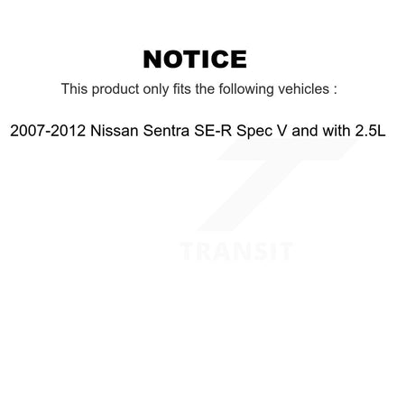 Front Rear Brake Caliper Left Right Kit For 2007-2012 Nissan Sentra SE-R Spec V with 2.5L KBC-100786
