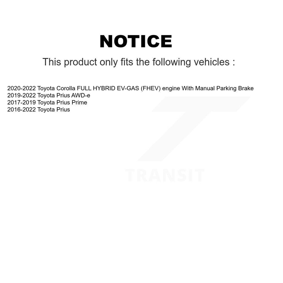 Front Rear Brake Caliper Left Right (Driver Passenger) Kit For Toyota Corolla Prius Prime KBC-100830