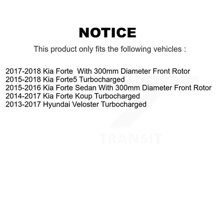 Front Rear Brake Caliper Left Right Side Kit For Kia Forte Hyundai Veloster Forte5 Koup KBC-100846