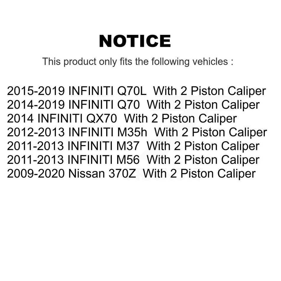 Front Rear Brake Caliper (Left Right) Kit For Nissan 370Z INFINITI M37 Q70 Q70L M56 M35h KBC-100865