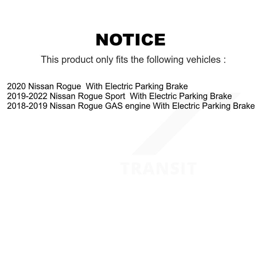 Front Rear Disc Brake Caliper Kit For Nissan Rogue Sport With Electric Parking KBC-100912