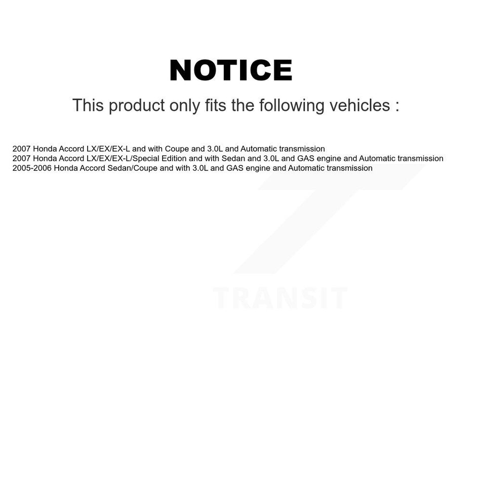 Front Disc Brake Caliper Rotors And Ceramic Pads Kit For Honda Accord KC8-100052N