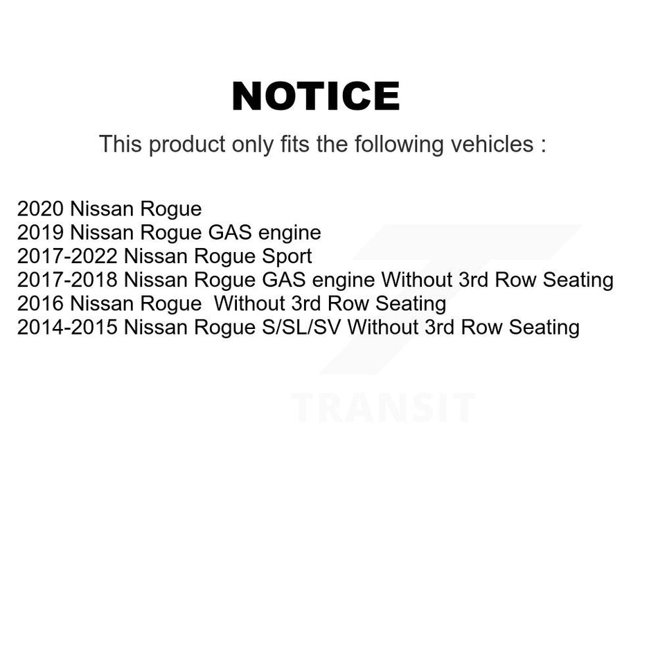 Front Disc Brake Caliper Rotors And Semi-Metallic Pads Kit For Nissan Rogue Sport KC8-100074S