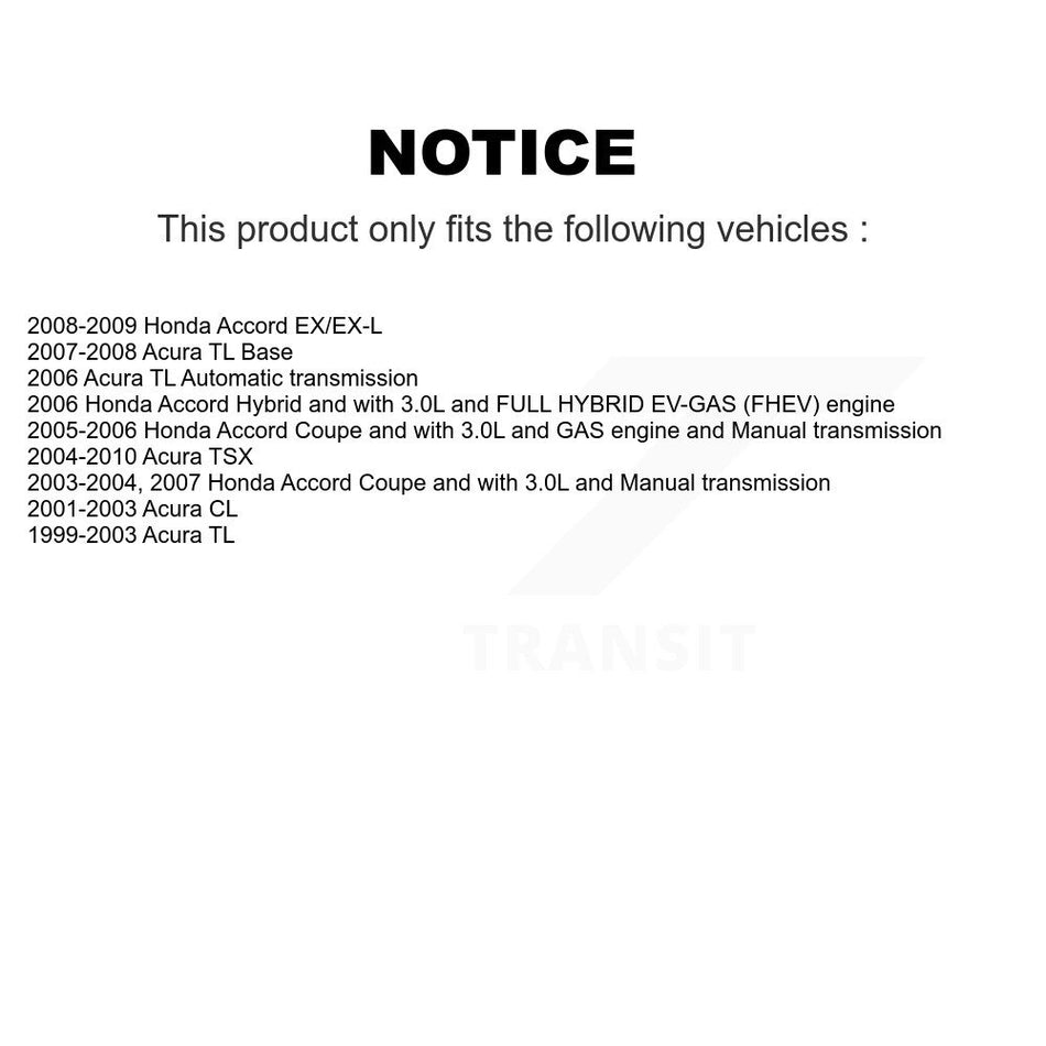 Front Disc Brake Caliper Rotors And Semi-Metallic Pads Kit For Honda Accord Acura TL TSX CL KC8-100085P