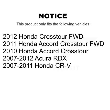 Front Disc Brake Caliper Rotor Ceramic Pad Kit For Honda CR-V Acura RDX Accord Crosstour KC8-100113C