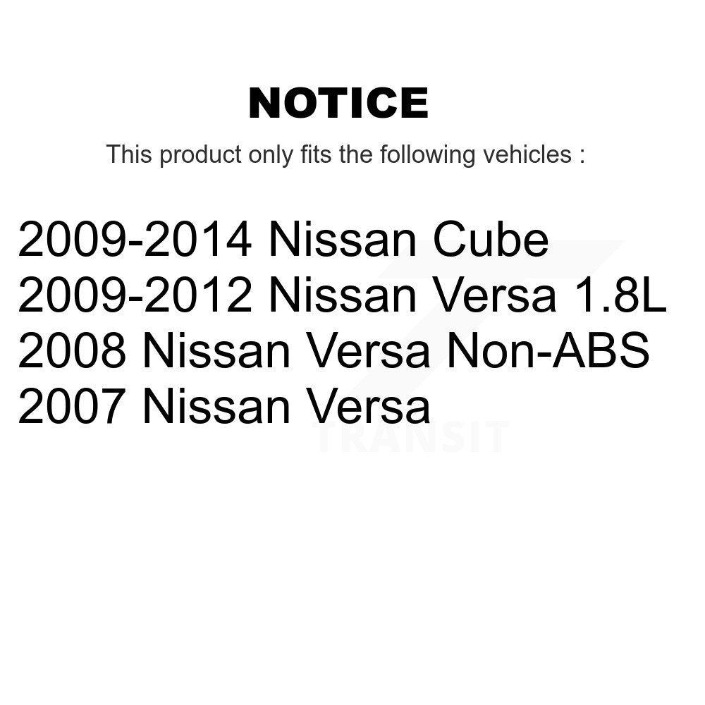 Front Disc Brake Caliper Rotors And Semi-Metallic Pads Kit For Nissan Versa Cube KC8-100153P
