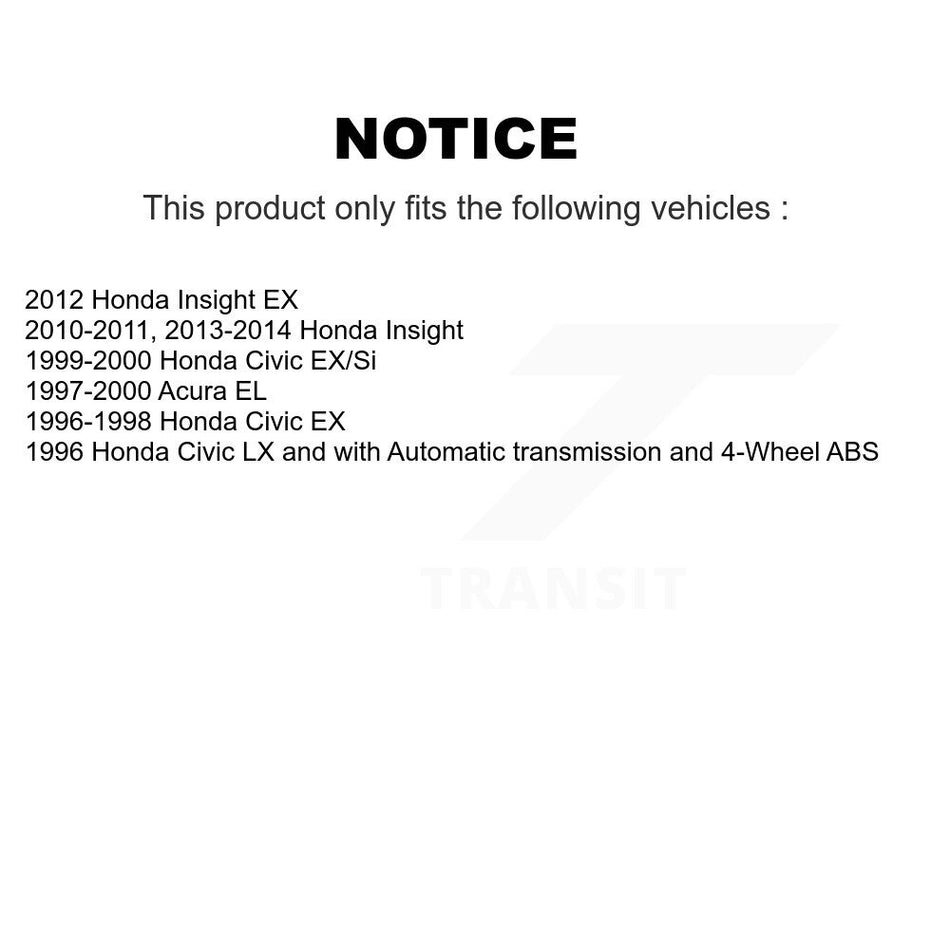 Front Disc Brake Caliper Rotors And Semi-Metallic Pads Kit For Honda Civic Insight Acura EL KC8-100155S