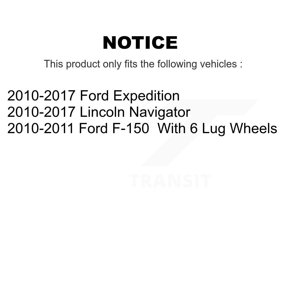 Front Brake Caliper Rotors & Ceramic Pad Kit For Ford F-150 Expedition Lincoln Navigator KC8-100169N