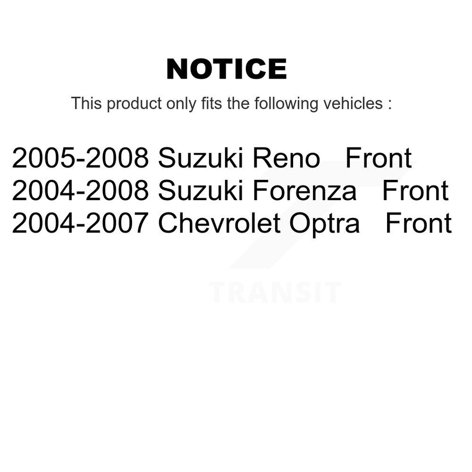 Front Disc Brake Caliper Rotors And Ceramic Pads Kit For Suzuki Forenza Reno Chevrolet Optra KC8-100192C