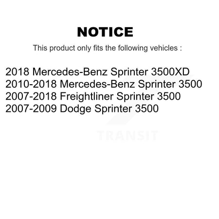 Front Brake Caliper Rotors & Semi-Metallic Pad Kit For Sprinter 3500 Mercedes-Benz Dodge KC8-100241P