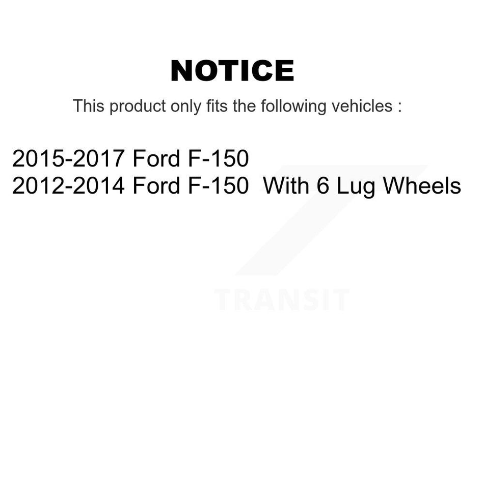 Front Disc Brake Caliper Rotors And Semi-Metallic Pads Kit For Ford F-150 KC8-100298S