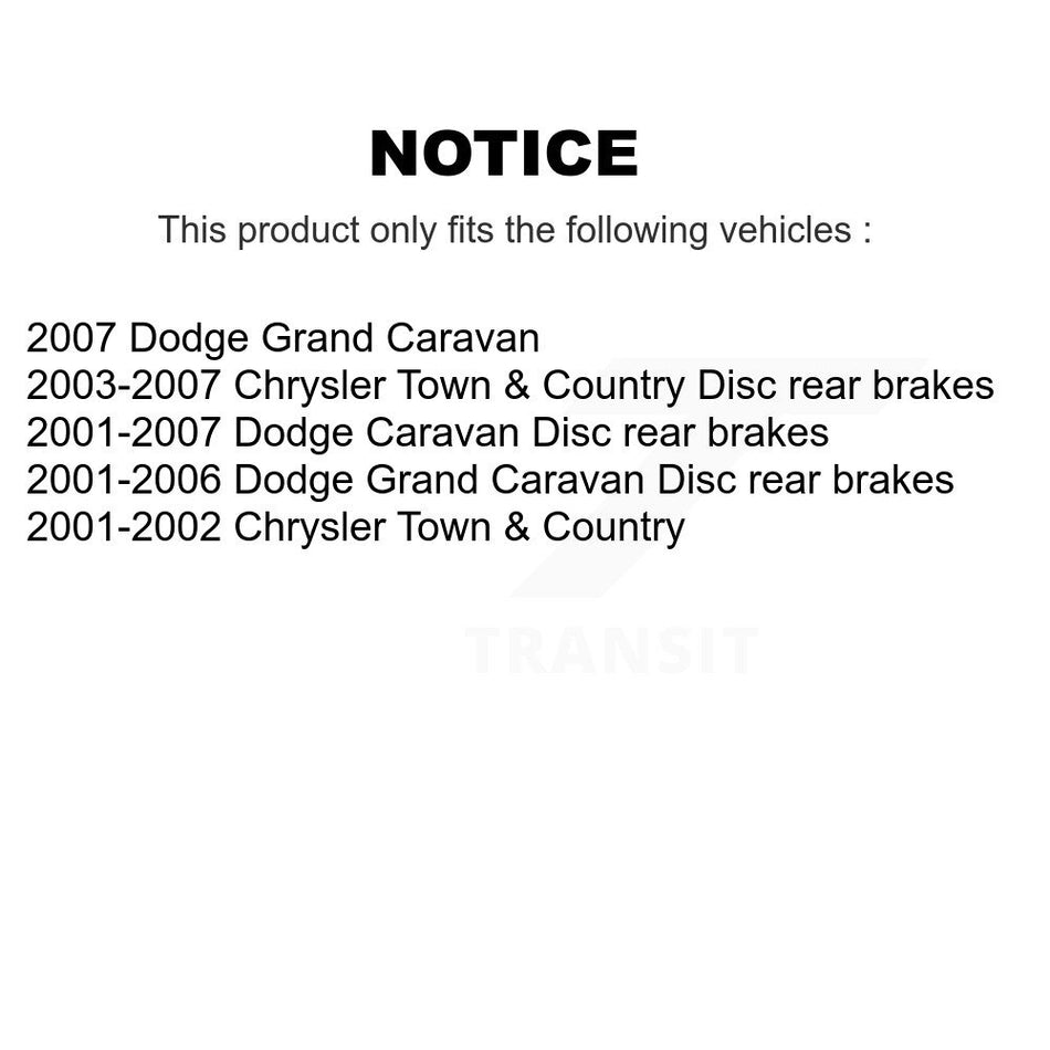 Front Disc Brake Caliper Rotors And Semi-Metallic Pads Kit For Dodge Grand Caravan Chrysler Town & Country KC8-100333S