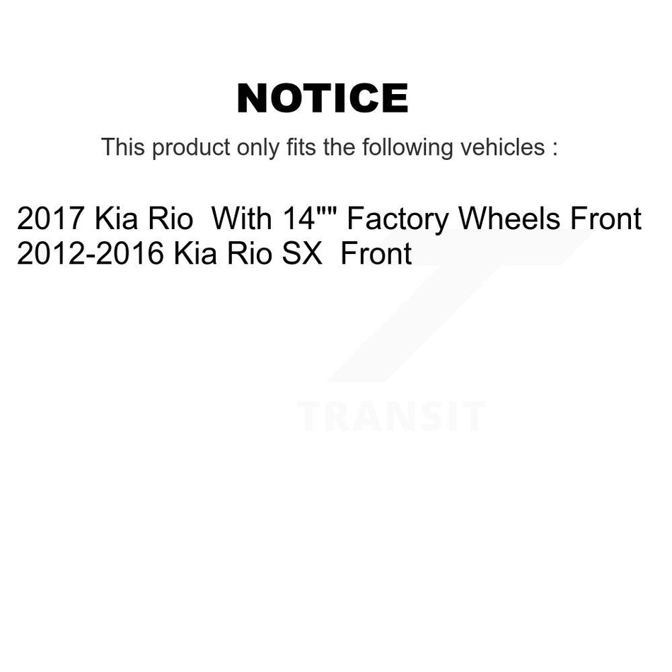 Front Disc Brake Caliper Rotors And Semi-Metallic Pads Kit For Kia Rio KC8-100340P