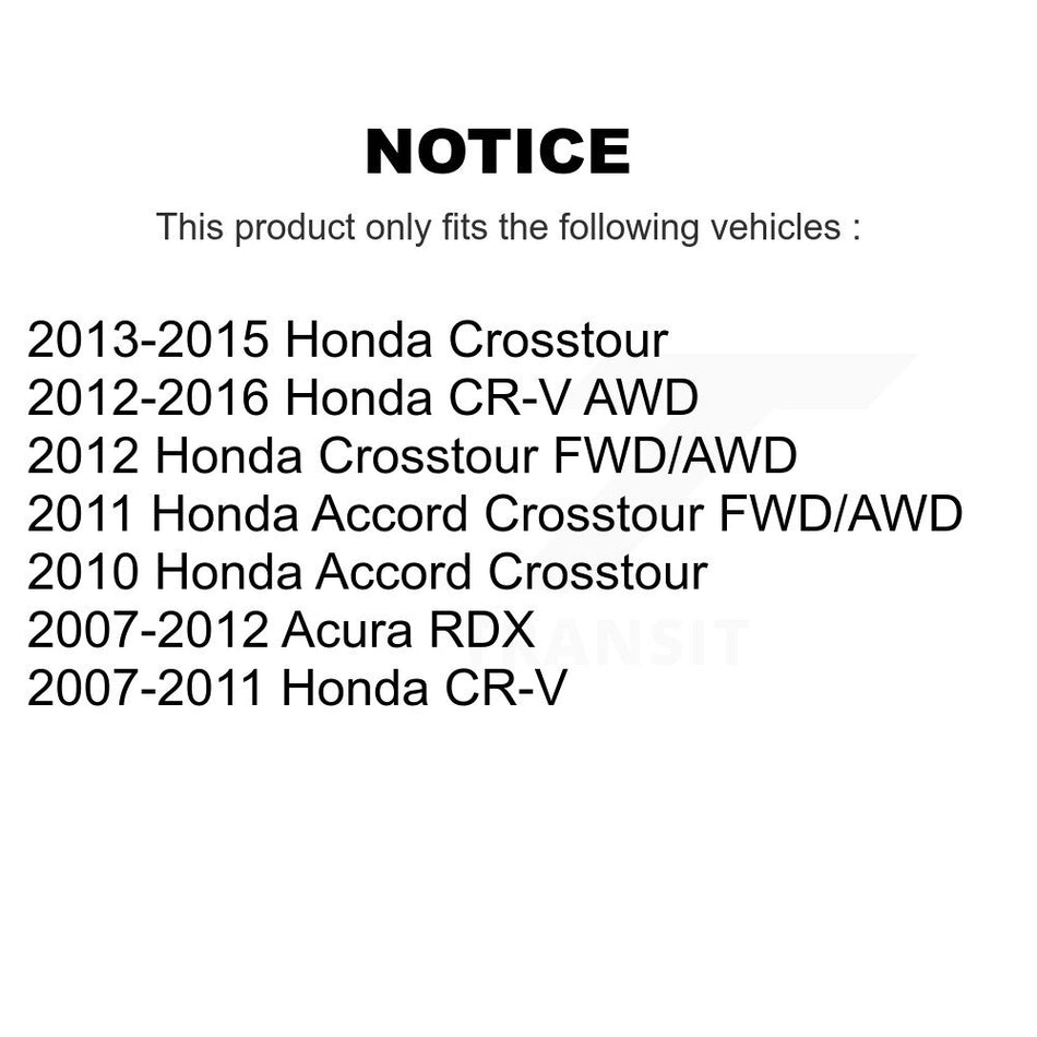 Front Disc Brake Caliper Rotor Ceramic Pad Kit For Honda CR-V Acura RDX Accord Crosstour KC8-100453N