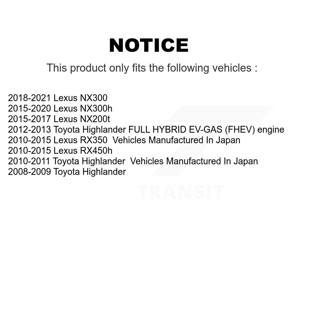Front Brake Caliper Rotor Ceramic Pad Kit For Lexus RX350 Toyota Highlander NX300 NX200t KC8-100485N