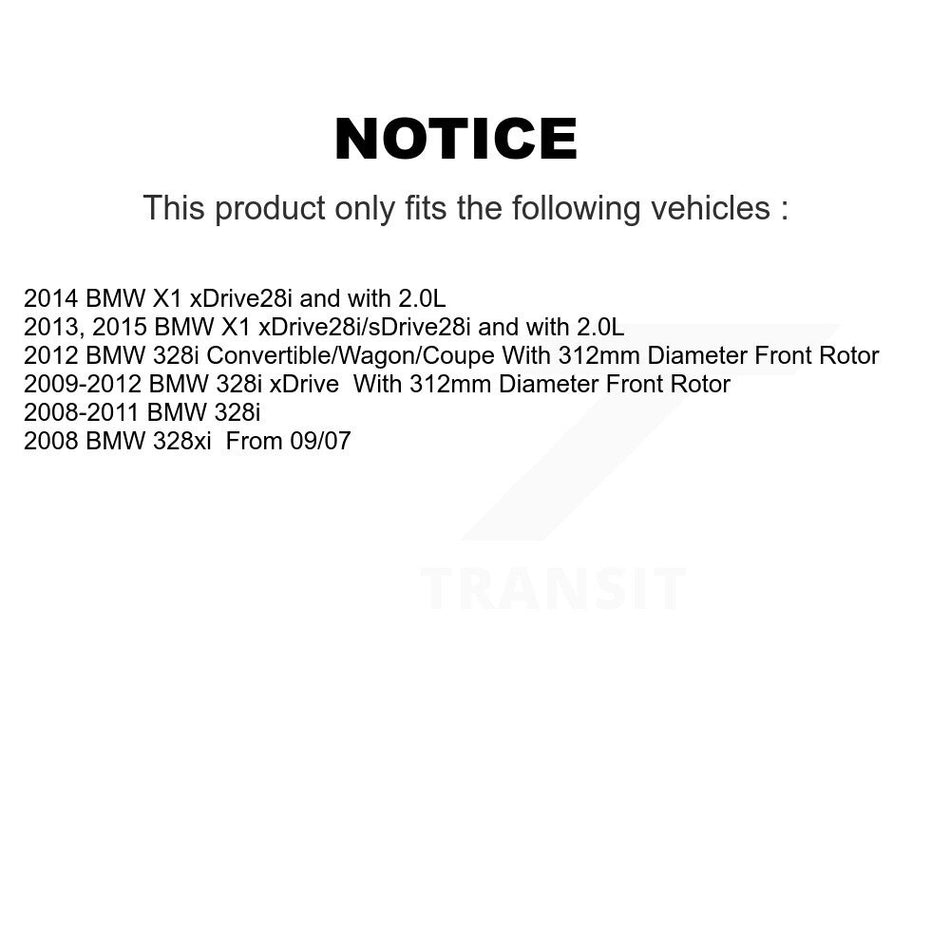 Front Disc Brake Caliper Rotors And Ceramic Pads Kit For BMW 328i xDrive X1 328xi 323i KC8-100509T